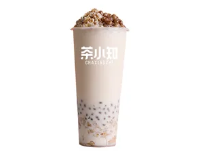 爆珠青稞奶茶+